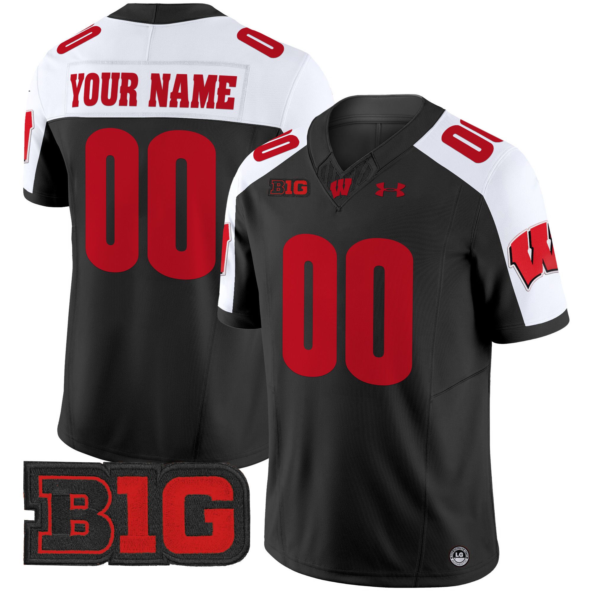 Men Wisconsin Badgers Black 2024 Vapor Limited Custom NCAA Jersey->customized ncaa jersey->Custom Jersey